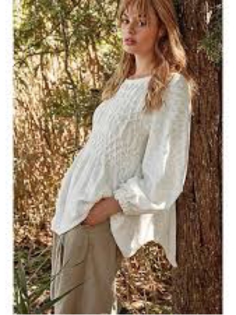 Free People We the Free snowbell babydoll top med/lg